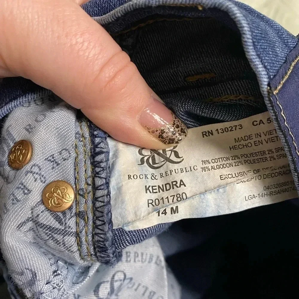 Rock & Republic Women's Denim Rx Kendra Curvy Bootcut Size 14
